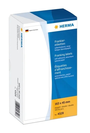 HERMA етикет за франкиране двоен 163 x 45 мм, 500 бр.