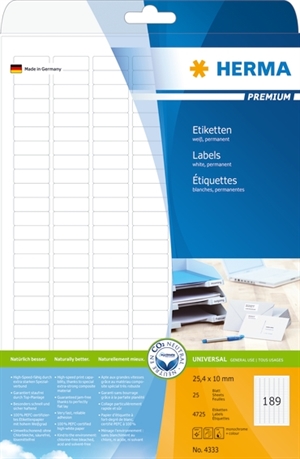 HERMA етикет Premium 25,4 x 10 мм, 4725 бр.