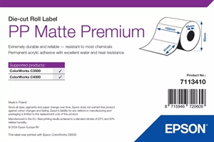 Epson PP Матови Етикети Премиум, Перфорирани етикети, 102 x 51mm ( 535 Етикета )
