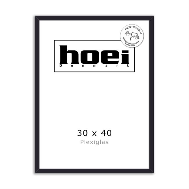 Sort дървена рамка за снимки и плакати 30 x 40 - PLEXI cm