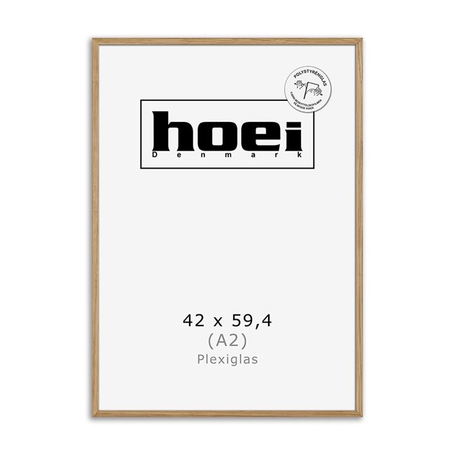 Massивна рамка от дъб за снимки и плакати 42 x 59,4 - A2 PLEXI см
