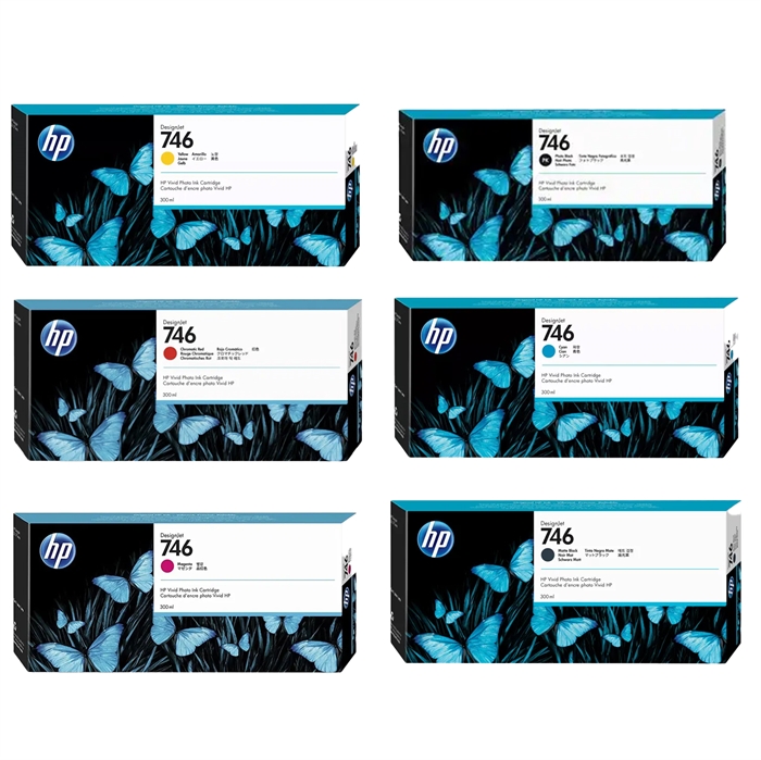 Пълен комплект мастилници за HP DesignJet Z6 - 300 ml