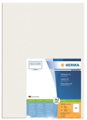 HERMA етикет Premium A3 100 420 x 297 мм, 100 бр.