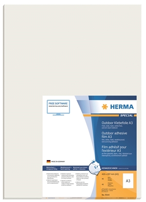HERMA етикет филм, изключително здрав, 420 x 297 мм, 40 бр.