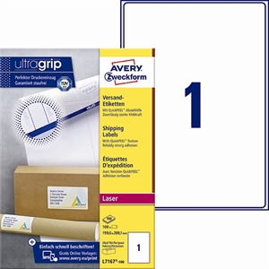 Avery L7167-100 Етикети за пратки 199,6 x 289,1 мм QP+UG мм, 1 бр.