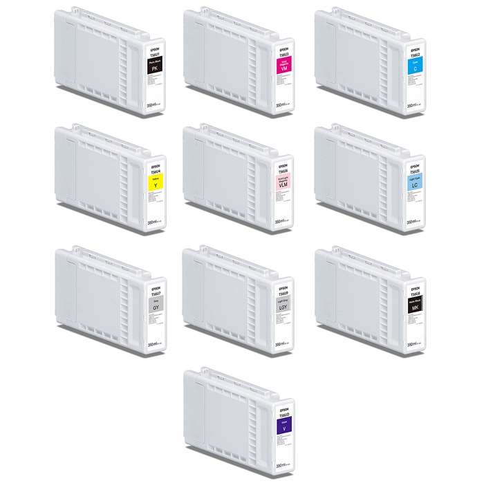 Пълен комплект мастилени касети от 350 ml за Epson SureColor P7300 и P9300