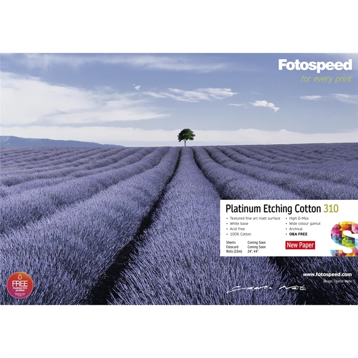 Fotospeed Platinum Etching Cotton 310 g/m² - A3, 25 листа